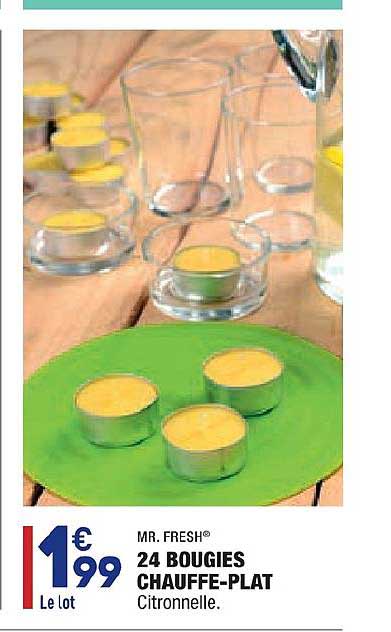 24 bougies chauffe plat mr. fresh
