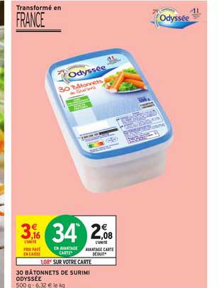 30 Bâtonnets De Surimi