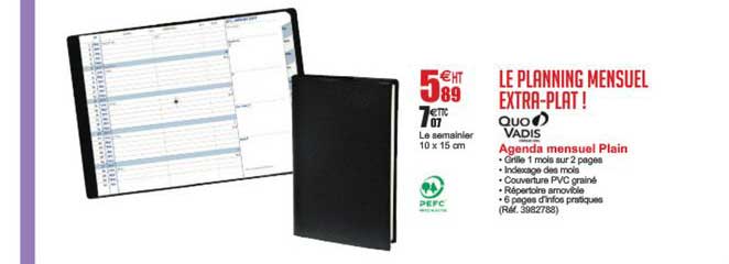 agenda mensuel plain quo vadis