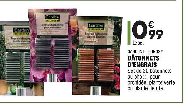 bâtonnets d'engrais garden feelings