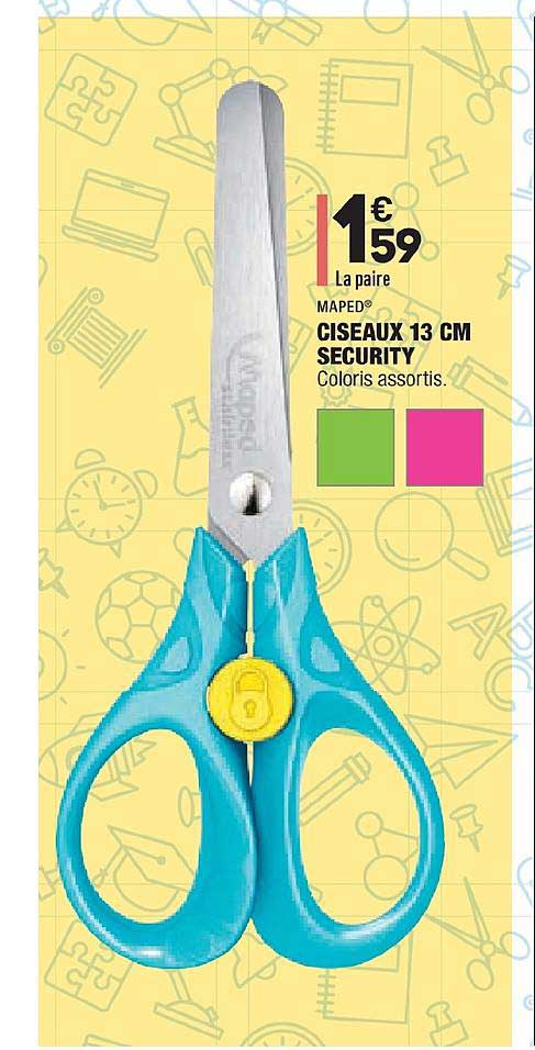 ciseaux 13 cm security maped
