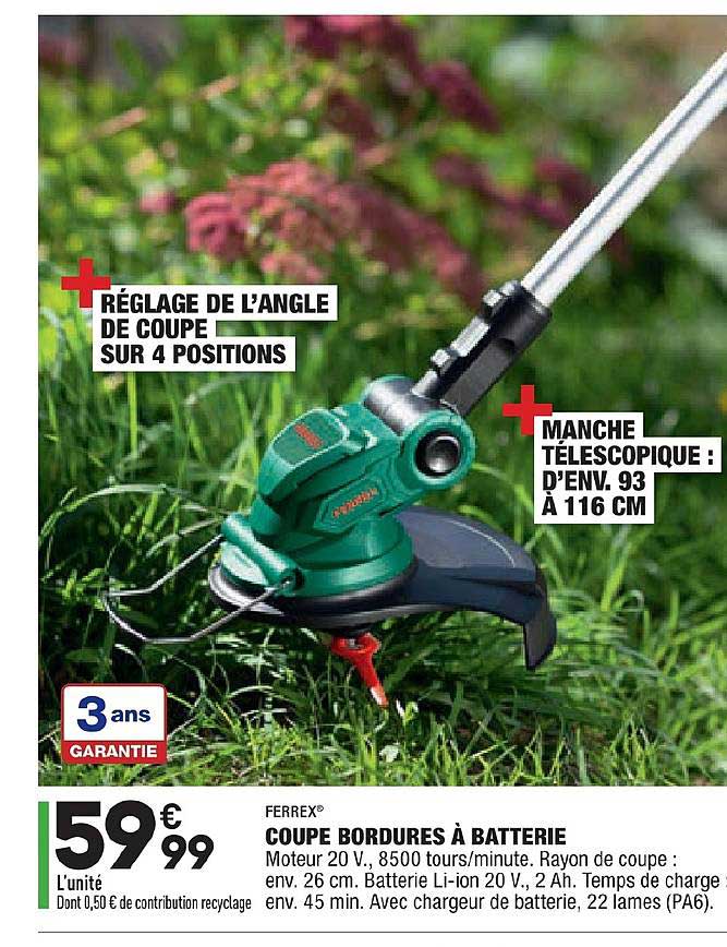 coupe bordures à batterie ferrex