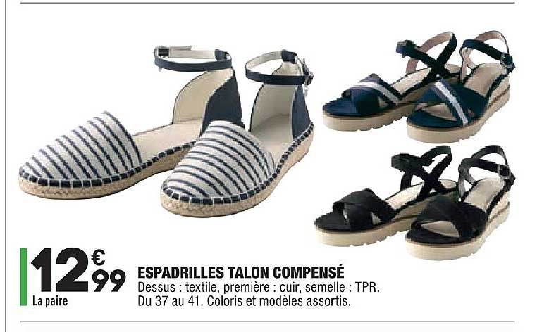 Espadrilles Talon Compensé
