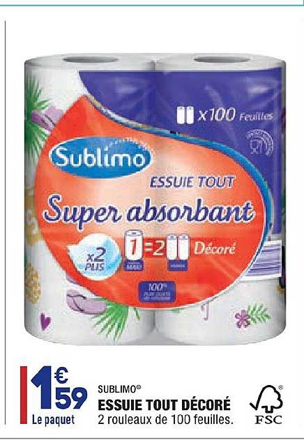 essuie tout décoré sublimo