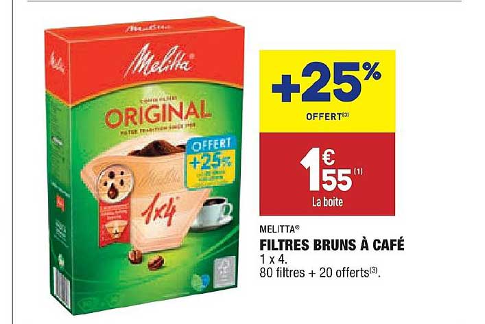filtres bruns à café melitta