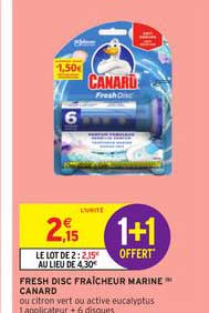 fresh disc fraîcheur marine canard 1+1 offert