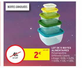Lot De 5 Boites Alimentaires