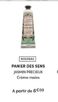 panier des sens jasmin précieux crème mains