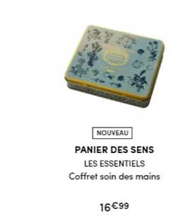 panier des sens les essentiels coffret soin des mains