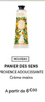 panier des sens provence adoucissante crème mains