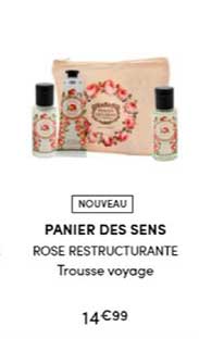 panier des sens rose restructurante trousse voyage