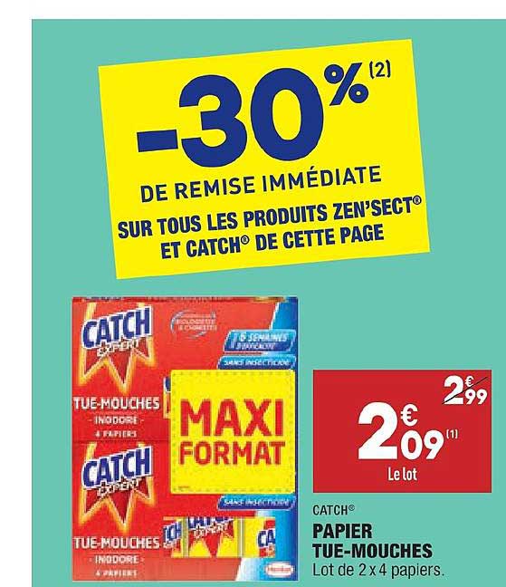 papier tue mouches -30% de remise immédiate