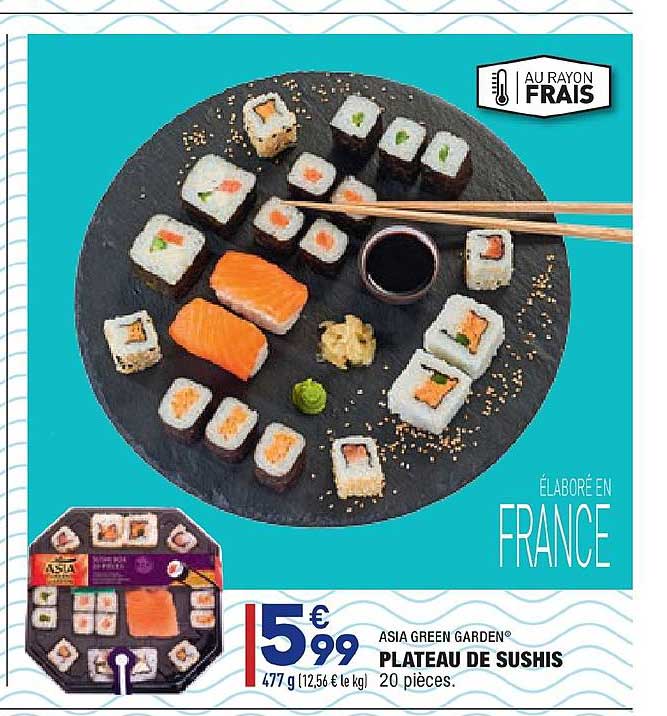 plateau de sushis asia green garden