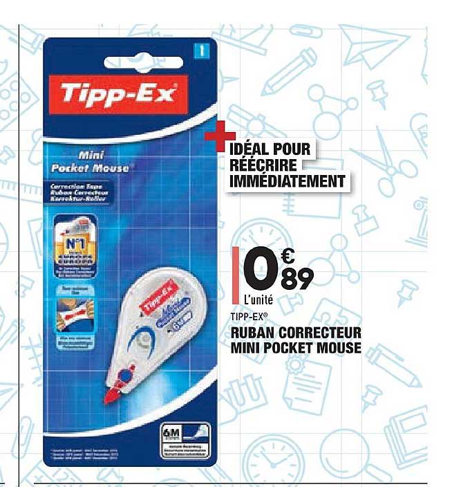 ruban correcteur mini pocket mouse tipp ex