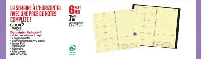 semainier italnote s quo vadis