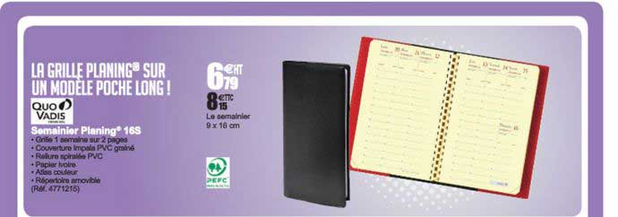 semainier planing 16s quo vadis