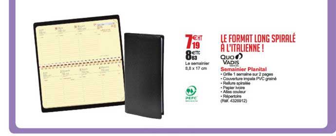 semainier planital quo vadis