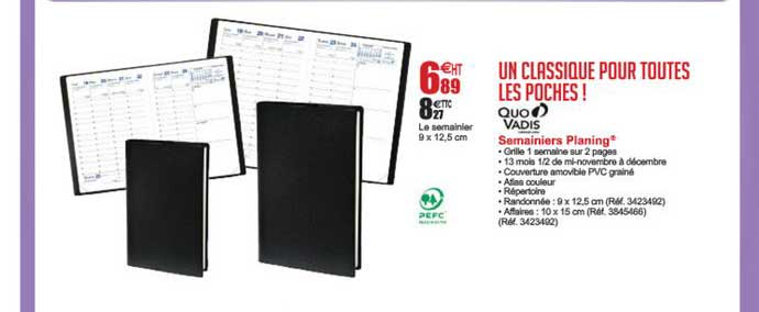 semainiers planing quo vadis