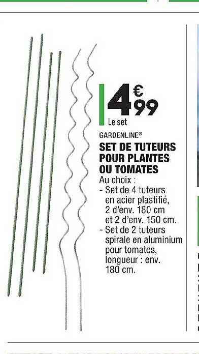 set de tuteurs pour plantes ou tomates gardenline
