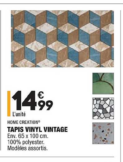 tapis vinyl vintage home creation