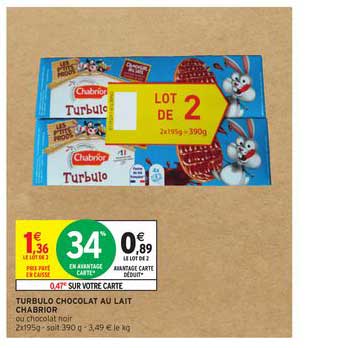 Turbolo Chocolat Au Lait Chabrior