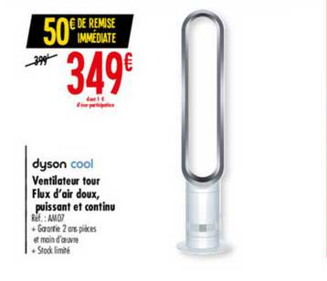 Ventilateur Tour Flux D'air Doux Puissant Et Continu Dyson Cool