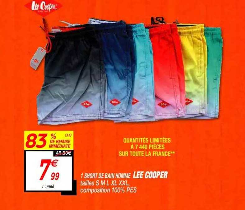 1 short de bain homme lee cooper