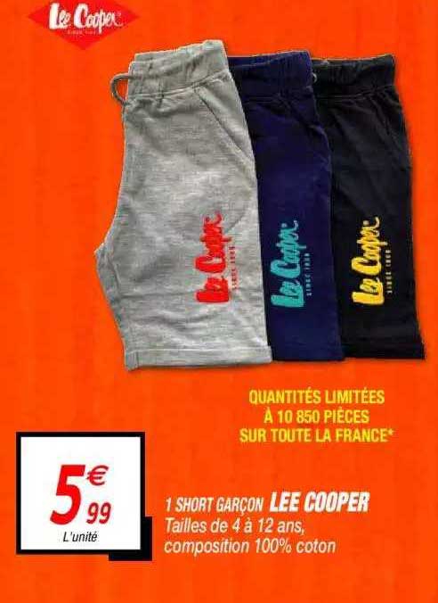 1 short garçon lee cooper