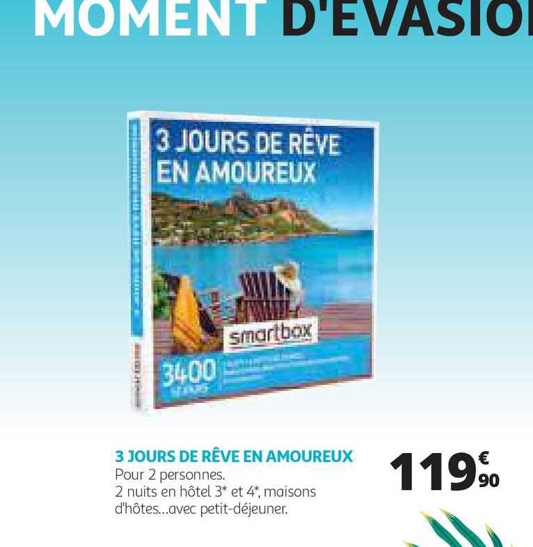 3 jours de rêve en amoureux smartbox