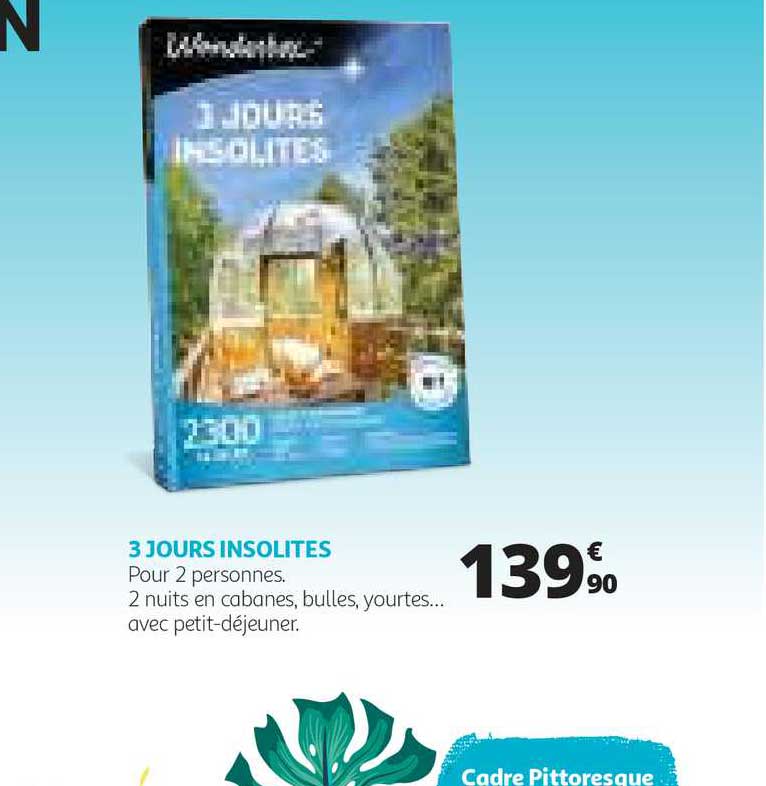 3 jours insolites wonderbox