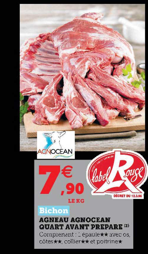 agneau agnocean quart avant prepare bichon