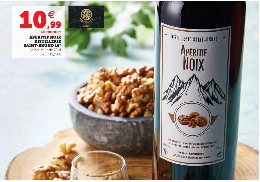 apéritif noix distillerie saint-bruno 16°