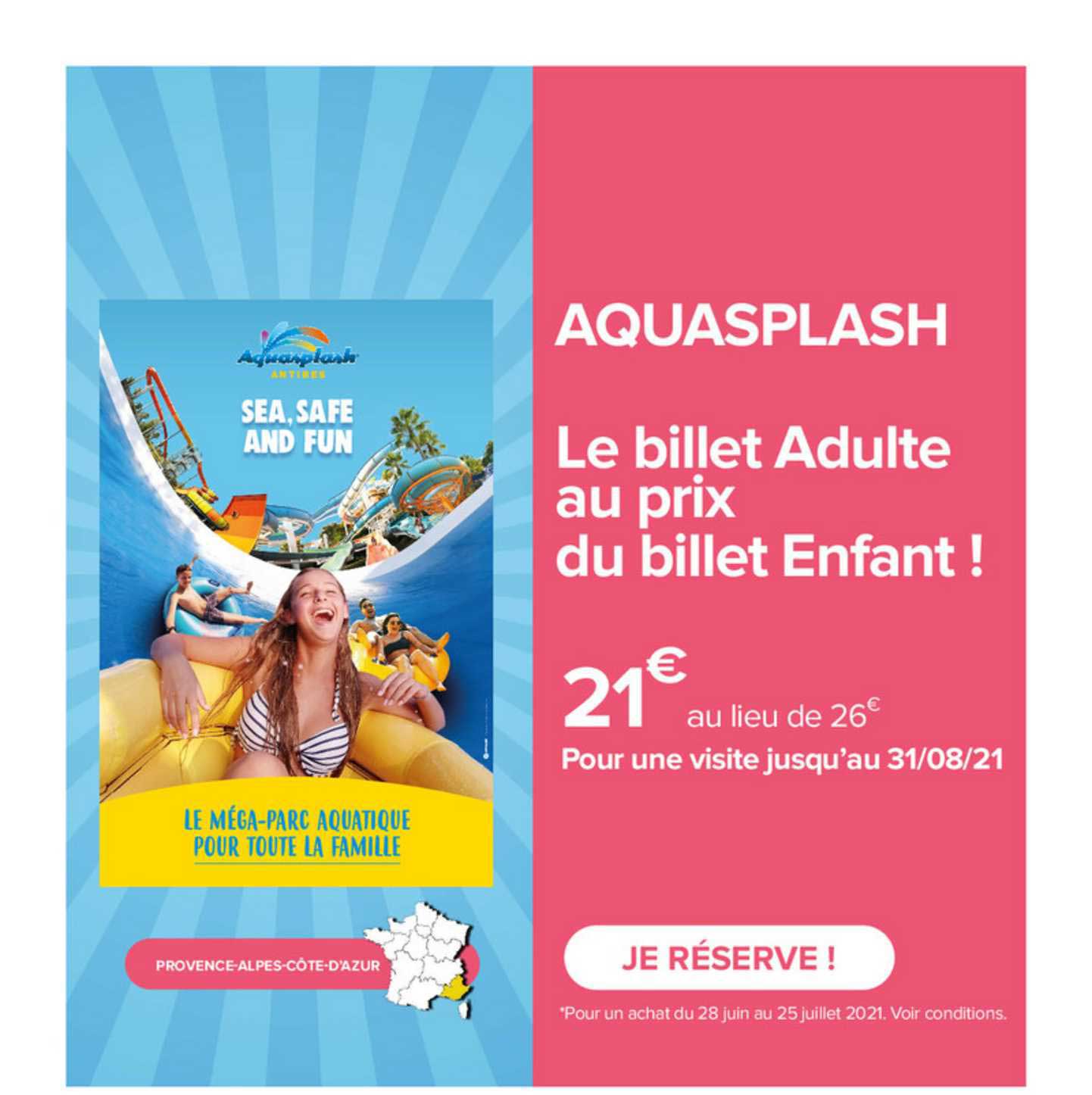aquasplash : le billet adulte au prix du billet enfant !