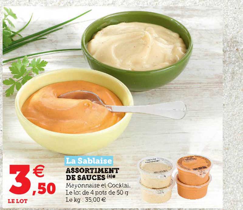 assortiment de sauces la sablaise