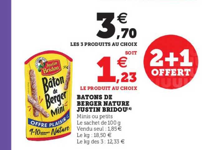 Bâtons De Berger Nature Justin Bridou