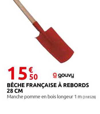 bêche française à rebords 28 cm