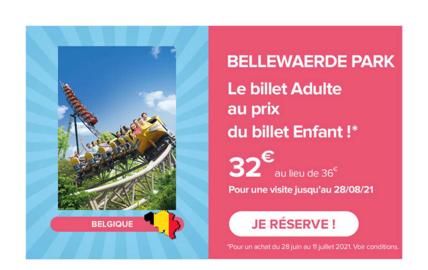bellewaerde park : le billet adulte au prix du billet enfant !