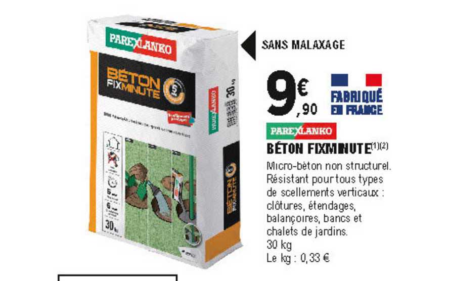 Béton Fixminute Parexlanko