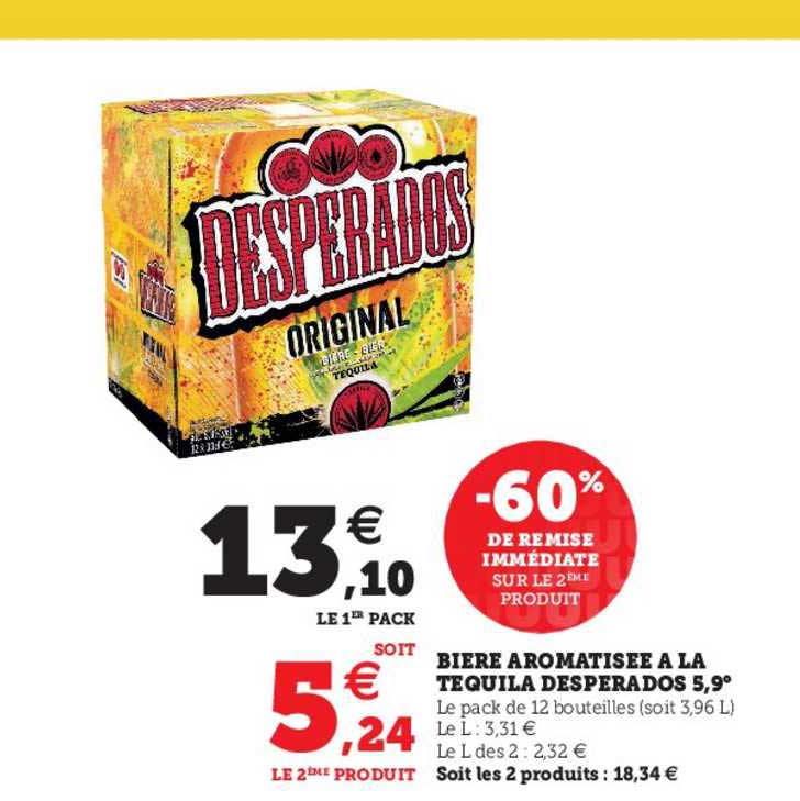 bière aromatisée à la tequila desperados 5,9°