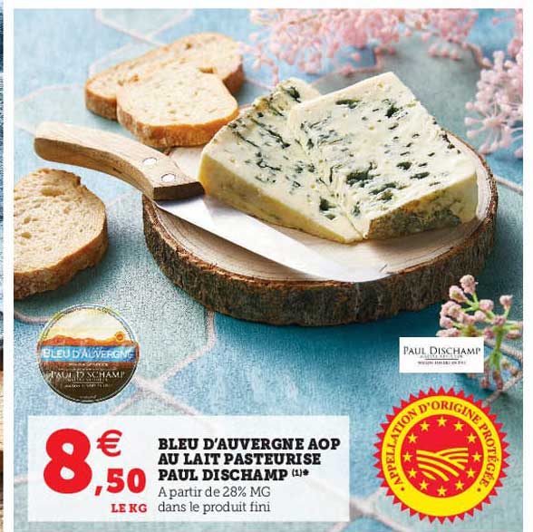 bleu d'auvergne aop au lait pasteurisé paul dischamp