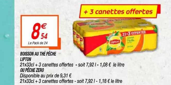 Boisson Au Thé Pêche Lipton