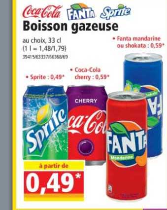 Boisson Gazeuse Coca-cola, Fanta, Sprite