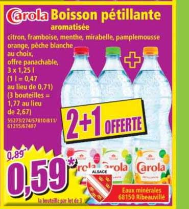Boisson Pétillante Aromatisée Carola