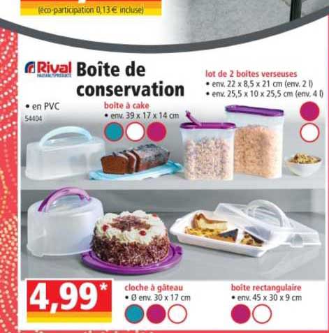 boîte de conservation rival
