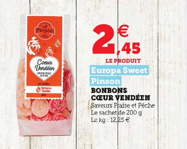 bonbons coeur vendéen europa sweet pinson