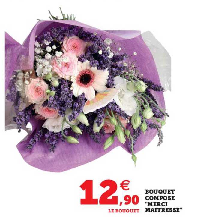 bouquet composé "merci maitresse"