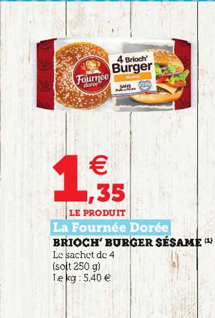 brioch' burger sésame la  fournée dorée