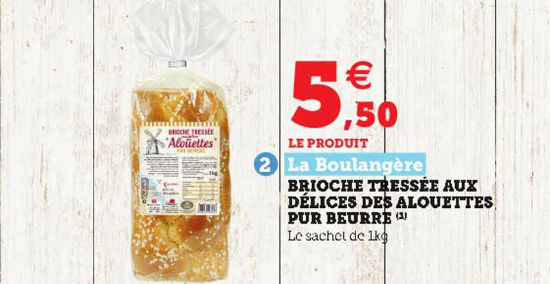 brioche tressée aux délices des alouettes pur beurre la boulangère