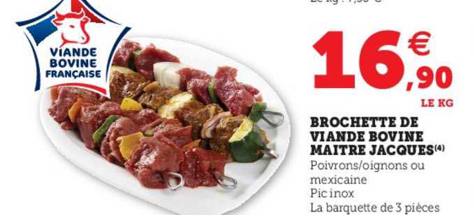 brochette de viande bovine maître jacques