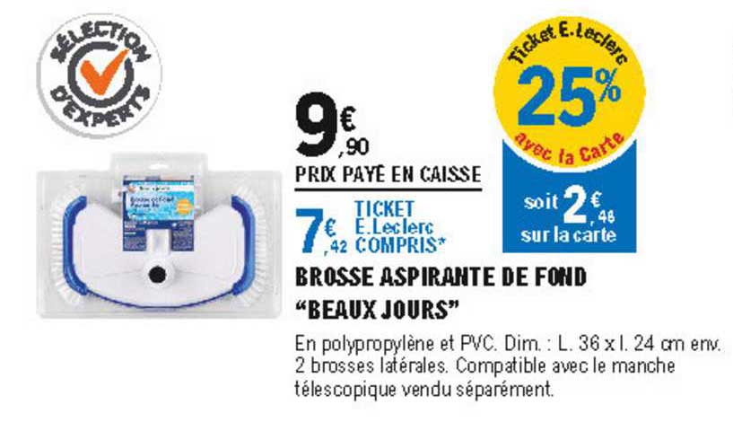 brosse aspirante de fond "beaux jours"